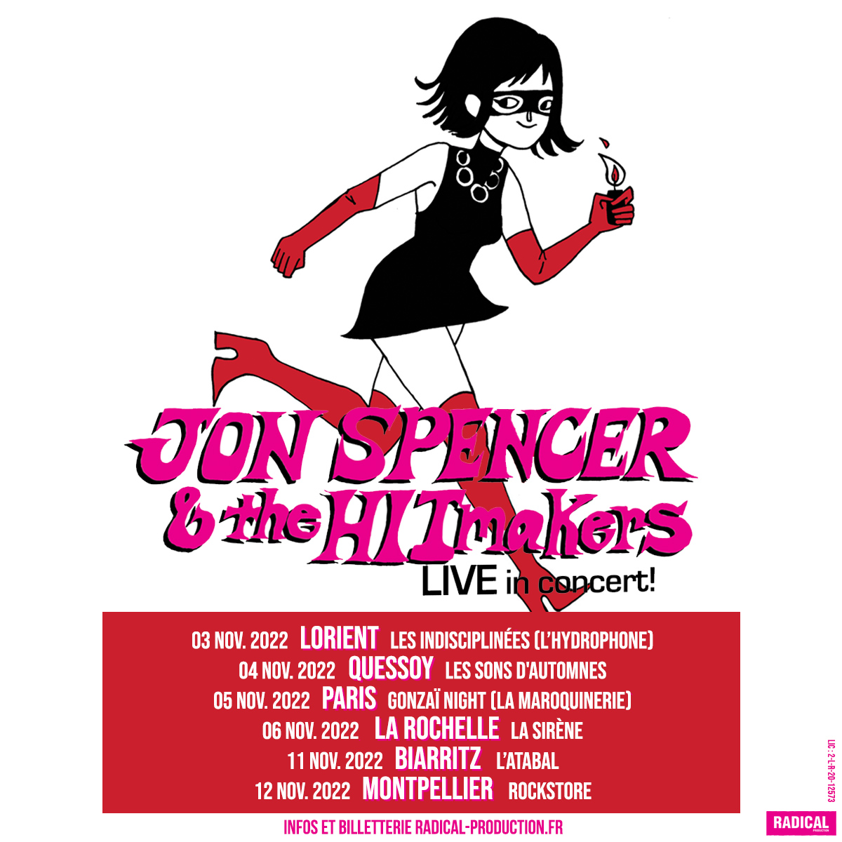 Jon Spencer & the HITmakers Concerts France Novembre 2022
