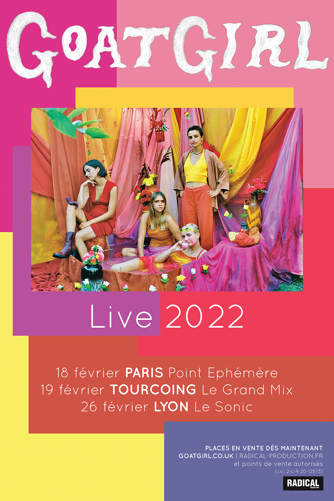 Goat Girl - Live 2022 - Poster France